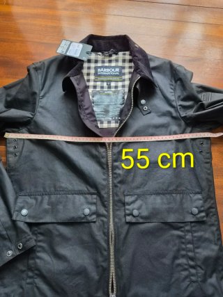 Barbour Wax Jacket Talla S negro nuevo