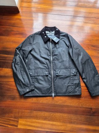 Barbour Wax Jacket Talla S negro nuevo