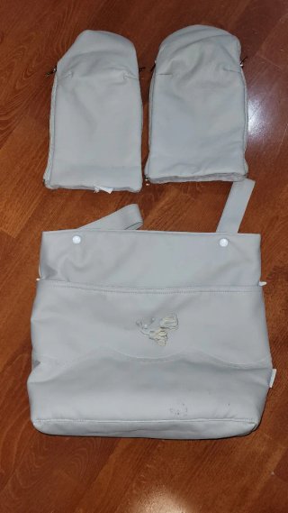Bolsa y guantes para carrito de bebé