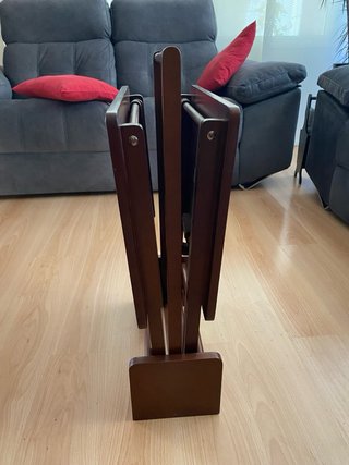2 Tavolini Ausiliari Pieghevoli in Legno