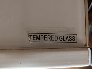 Mesa escritorio cristal templado y metal