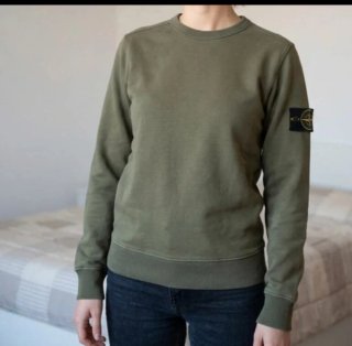 Stone Island Felpa Girocollo Verde Oliva