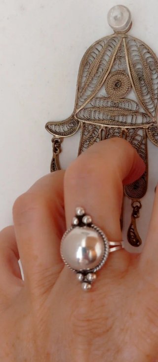 Anillo vintage cúpula.