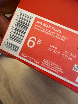 Nike Air Max Plus Tn bianche taglia 39