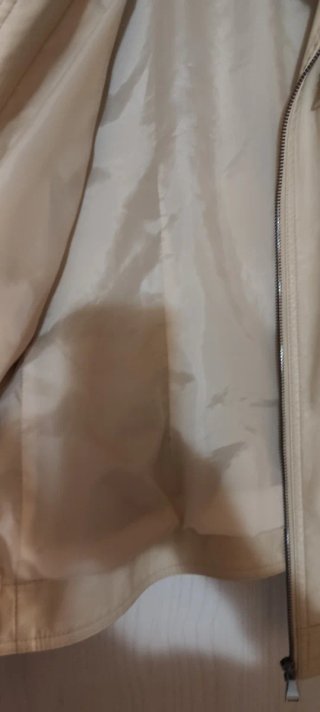 Giubbino ecopelle beige