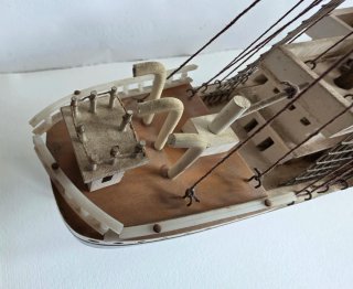 Maqueta Barco Madera Artesanal 70cm