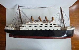 Maqueta Barco Madera Artesanal 70cm