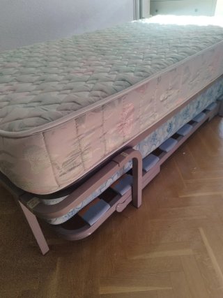 Cama nido metálica + 2 colchones 183cm x 90 cm