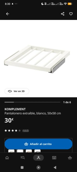 Armadietti per pantaloni Ikea Komplement