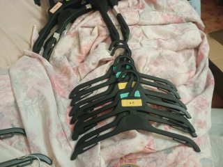 Lote perchas dobles para ropa