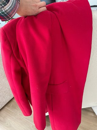 Abrigo Cortefiel Rojo Mujer