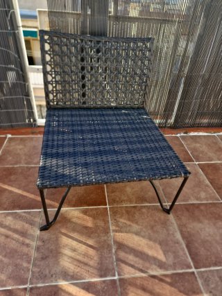 Sillón de terraza mimbre negro ikea