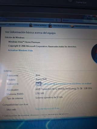 Portatile Acer Aspire 5520 Nero