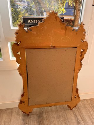 Espejo Antiguo Estilo Luis XVI Dorado