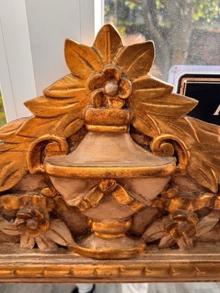 Espejo Antiguo Estilo Luis XVI Dorado