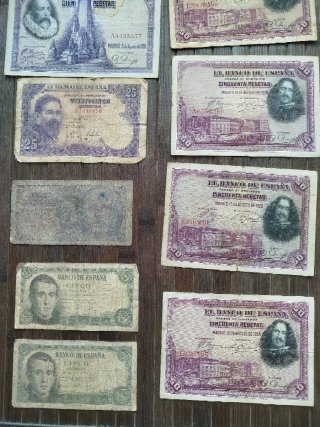 Lote Billetes Españoles Antiguos