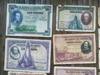 Lote Billetes Españoles Antiguos