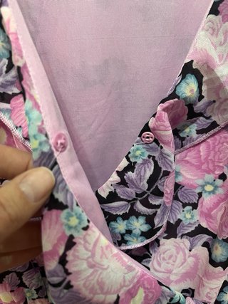 Vestido floral rosa y morado