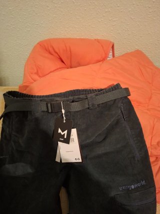 Pantalón Trekking Trangoworld Corduroy Gris Talla