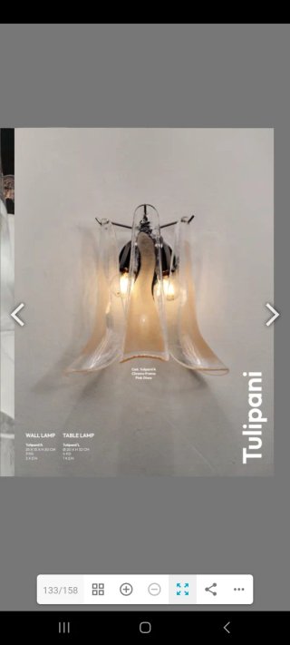 Coppia di Applique Novaresi Murano Tulipani