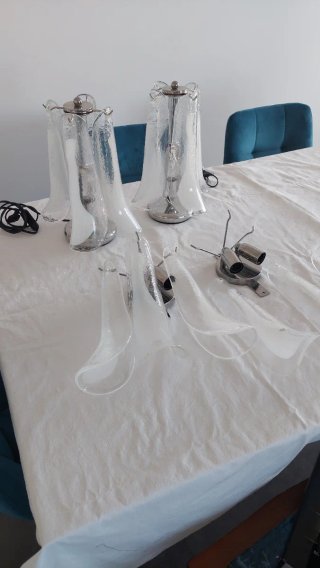 Coppia di Applique Novaresi Murano Tulipani