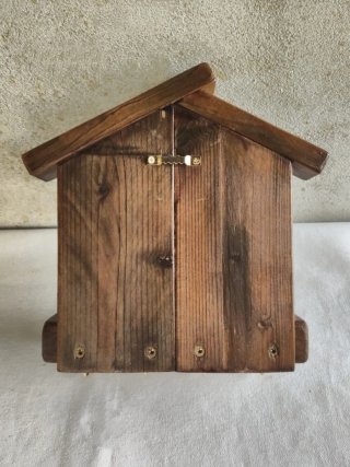 Mensola portachiavi casetta in legno rustico