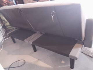 Sofá-cama gris 160 cm