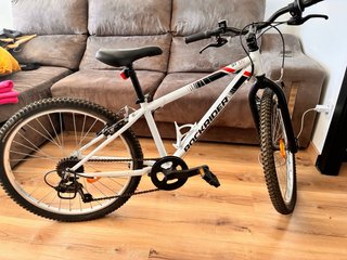 Bicicleta Rockrider 24 Blanca
