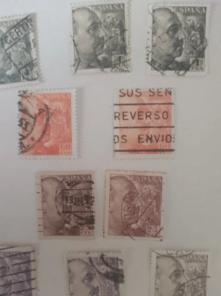 Lote 10 sellos de Franco España. 1940