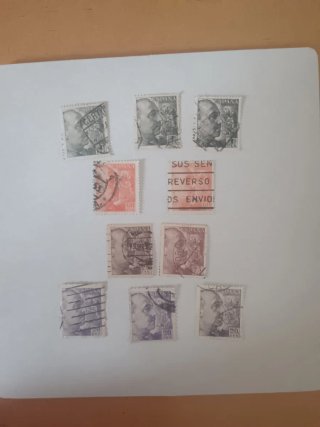 Lote 10 sellos de Franco España. 1940