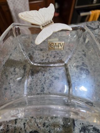Svuota tasche GMV vetro con farfalla