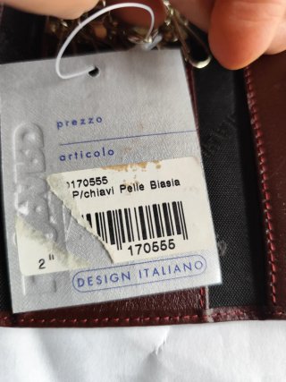 Portachiavi in pelle marrone