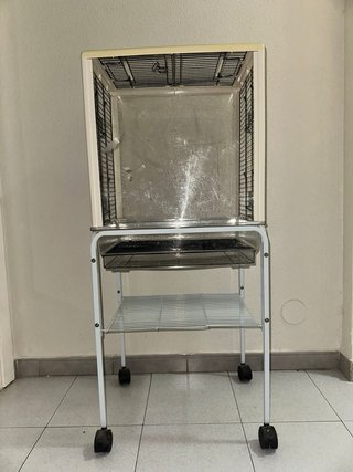 Jaula para pájaros diseño blanco
