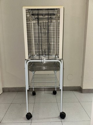 Jaula para pájaros diseño blanco