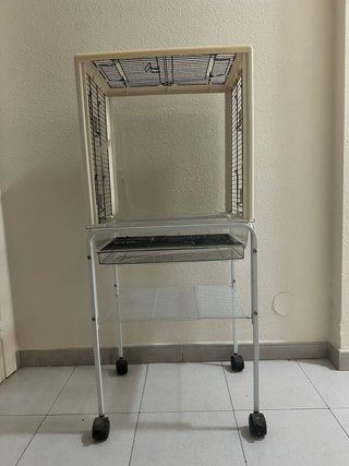 Jaula para pájaros diseño blanco