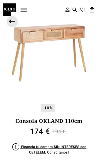Consola de madera NUEVA