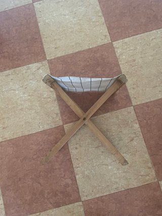 Taburete plegable madera y loneta