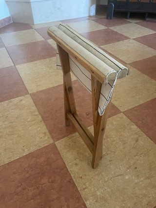 Taburete plegable madera y loneta