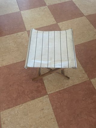 Taburete plegable madera y loneta