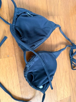 Bikini Calzedonia paillettes e slip blu petrolio