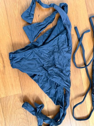 Bikini Calzedonia paillettes e slip blu petrolio