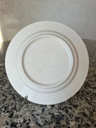4 Piatti da Dessert in Ceramica Bianca e Blu | Nuovi