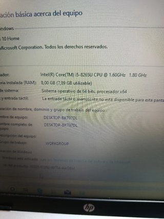 Portátil HP laptop 15-da1013ns
