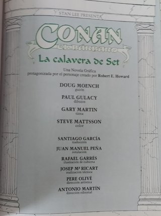Comic CONAN EL BARBARO LA CALAVERA DE SET
