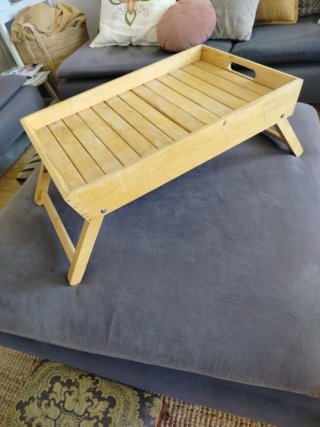 Bandeja de cama de madera