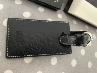 Etichetta bagaglio Montblanc in pelle