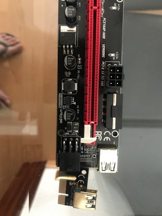 Tarjeta Minería PCIe 1x a 16x USB 3.0