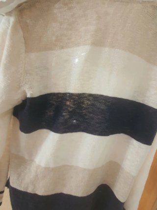 Chaqueta  Hilo Beige y Negro xxl  pequeña seria xl