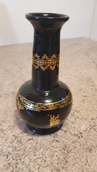 Servizio Tè Lacca Birmana Nero Oro