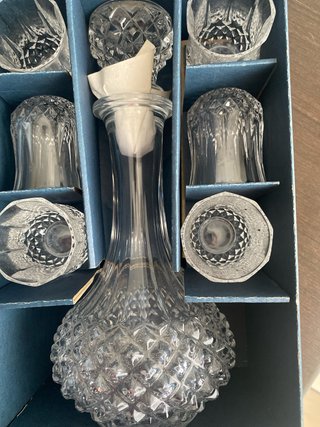 Conjunto Licorera y Chupitos Cristal D'arques
